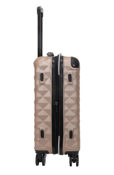 Kenneth Cole Reaction Diamond Tower 20" Hardside Spinner Luggage In Rose Champagne
