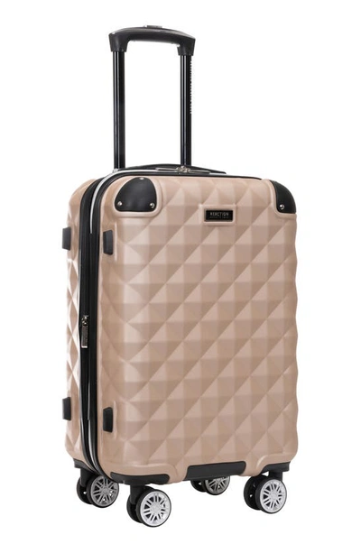 Kenneth Cole Reaction Diamond Tower 20" Hardside Spinner Luggage In Rose Champagne