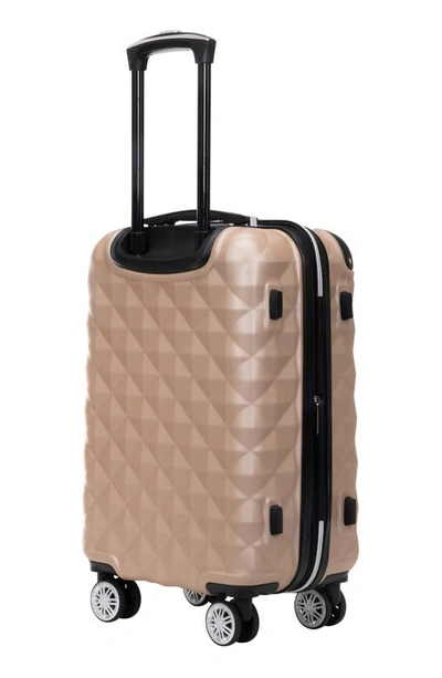 Kenneth Cole Reaction Diamond Tower 20" Hardside Spinner Luggage In Rose Champagne