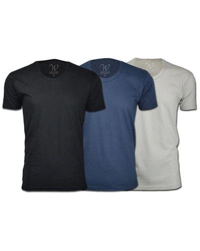 Shop Ethan Williams Set Of 3 Ultra Soft Suede Crewneck T-shirt In Black