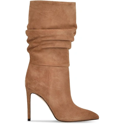 Shop Marc Fisher Ltd Romy Womens Leather Pointed Toe Mid-calf Boots In Brown