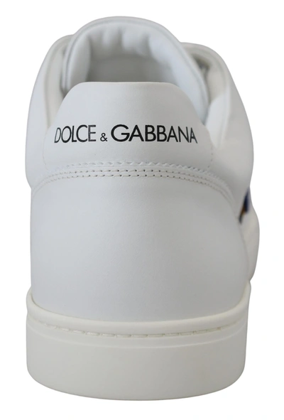 Shop Dolce & Gabbana Leather Dg Logo Casual Sneakers Men's Shoes In White