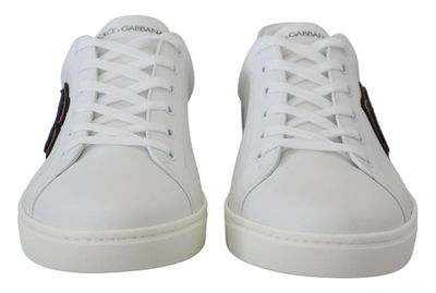 Shop Dolce & Gabbana Leather Dg Logo Casual Sneakers Men's Shoes In White