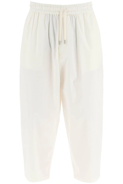 Shop Emporio Armani Carrot Fit Cotton Ripstop Pants