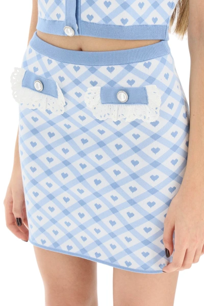 Shop Alessandra Rich Jacquard Knit Mini Skirt