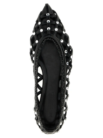 Shop Nensi Dojaka Sequin Nappa Ballet Flats Flat Shoes Black