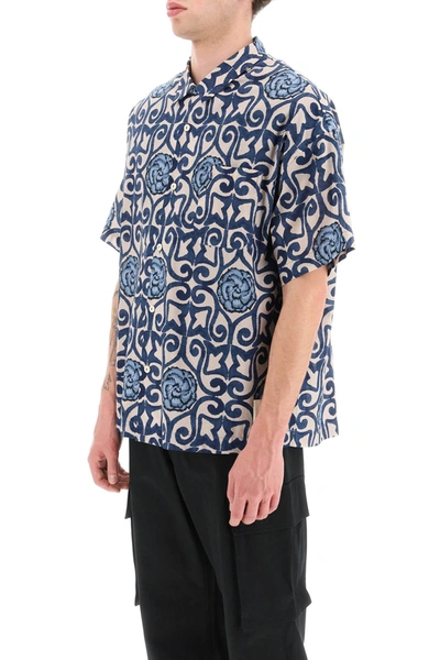 Shop Emporio Armani Short Sleeved Patterned Shirt