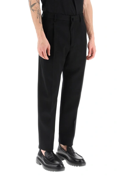 Shop Lanvin Wool Cigarette Trousers