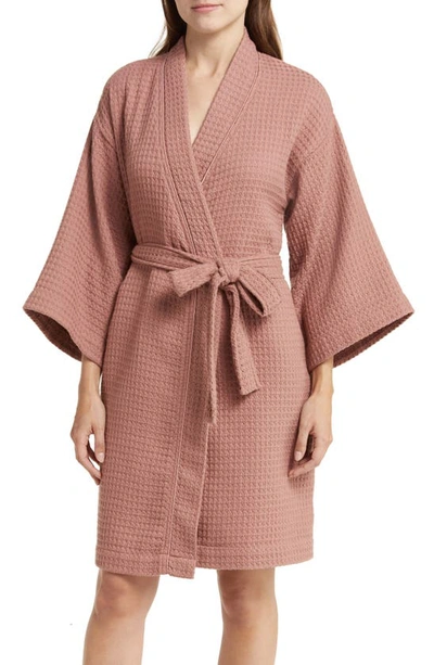 Shop Nordstrom Everyday Waffle Robe In Tan Burlwood