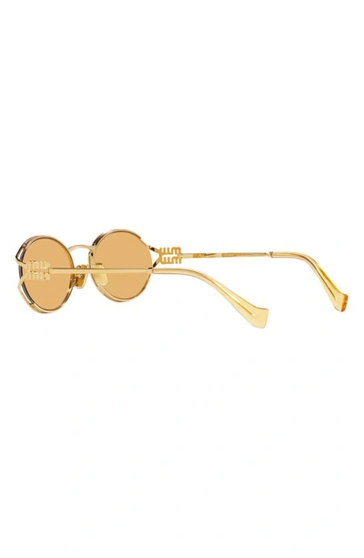Shop Miu Miu 54mm Oval Sunglasses In Gold
