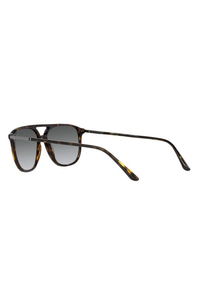 Shop Armani Exchange 56mm Gradient Pilot Sunglasses In Havana