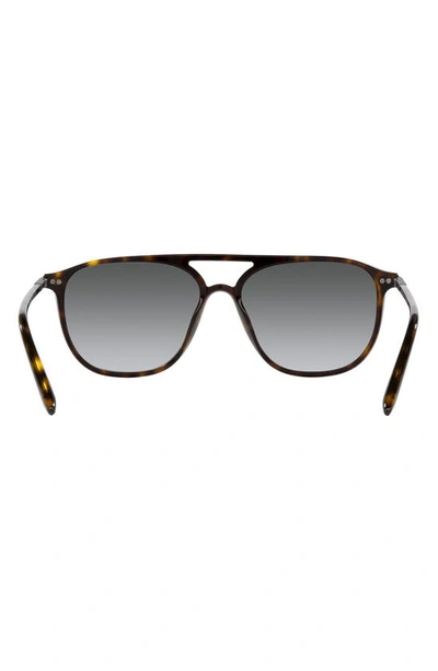 Shop Armani Exchange 56mm Gradient Pilot Sunglasses In Havana