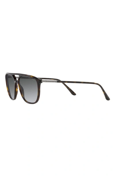 Armani Exchange 56mm Gradient Pilot Sunglasses In Havana