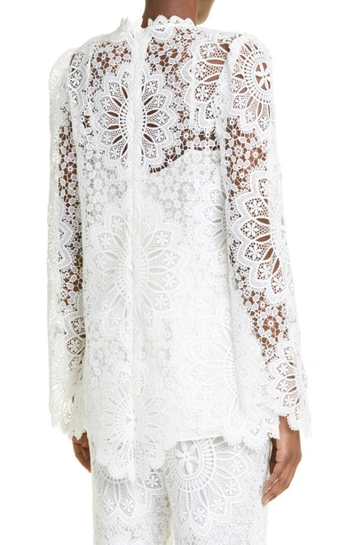 Shop Zimmermann Chintz Doily Long Sleeve Lace Top In Ivory