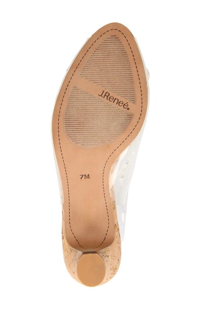 J. Reneé Kerensa Crystal Butterfly Slingback Pump In Clear/ Natural/ Gold