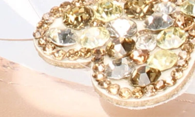 J. Reneé Kerensa Crystal Butterfly Slingback Pump In Clear/ Natural/ Gold