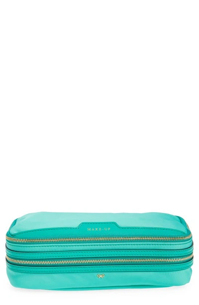 Shop Anya Hindmarch Make-up Recycled Nylon Cosmetics Zip Pouch In Arsenic