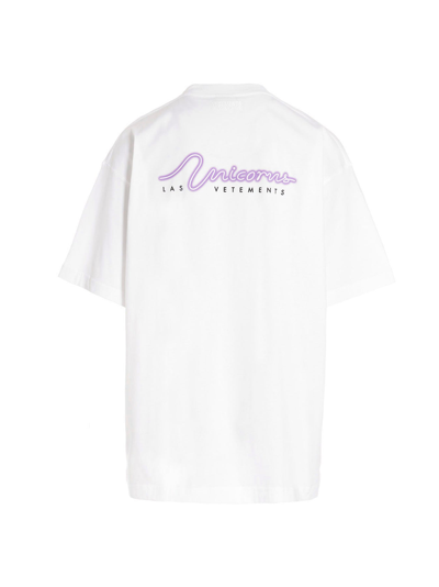 Shop Vetements 'las ' T-shirt In White