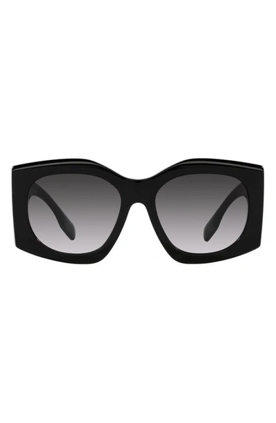 Shop Burberry Joni 55mm Gradient Square Sunglasses In Black