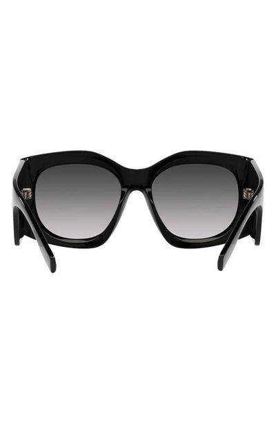 Shop Burberry Joni 55mm Gradient Square Sunglasses In Black
