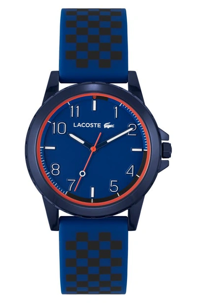 Shop Lacoste Kids' Rider Silicone Strap Watch, 36mm In Blue