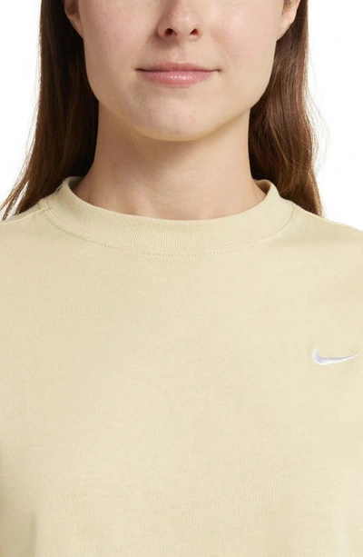 Shop Nike Lab Nrg Crop Cotton T-shirt In Team Gold/ White