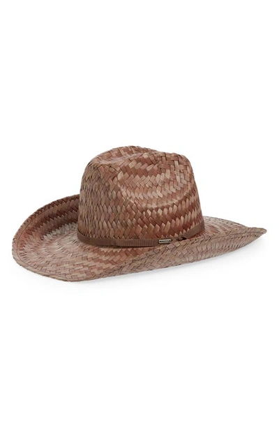 Shop Brixton Houston Straw Cowboy Hat In Toffee
