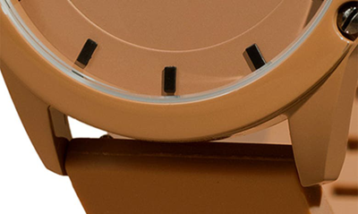Shop Spgbk Watches Sandhill Silicone Strap Watch, 42mm In Coffee Brown