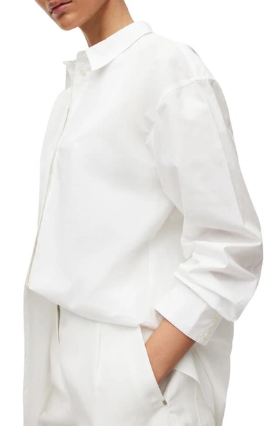 Allsaints Sasha Poplin Shirt In Optic White