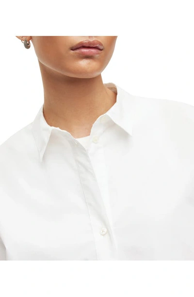 Allsaints Sasha Poplin Shirt In Optic White
