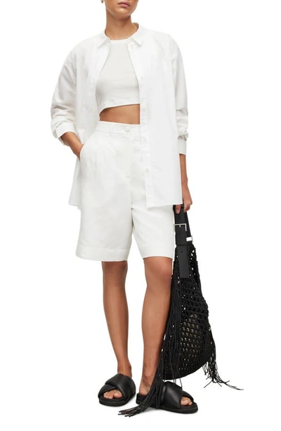 Allsaints Sasha Poplin Shirt In Optic White