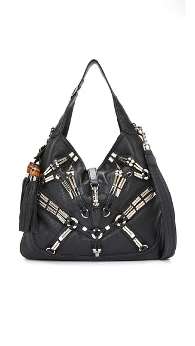 What Goes Around Comes Around Gucci New Jackie Shoulder Bag (previously Owned) In Black/silver