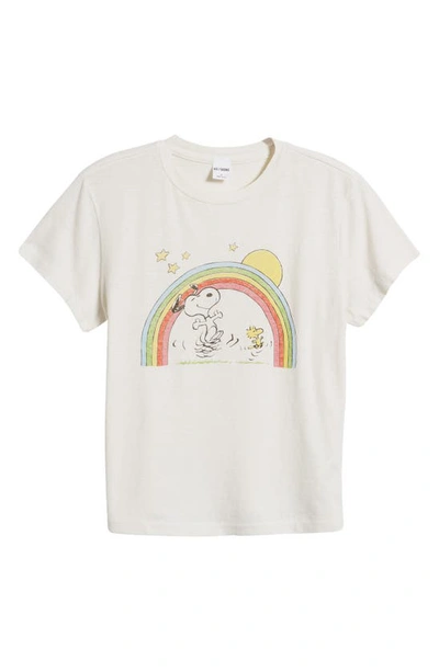 Shop Re/done Peanuts Rainbow Graphic T-shirt In Vintage White