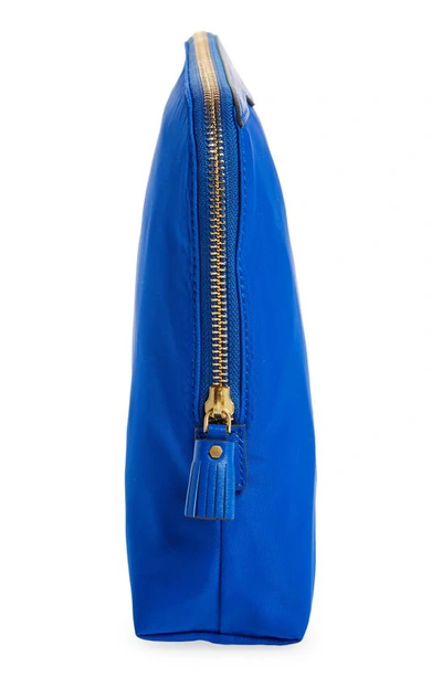 Shop Anya Hindmarch Lotions & Potions Recycled Nylon Zip Pouch In Electric Blue