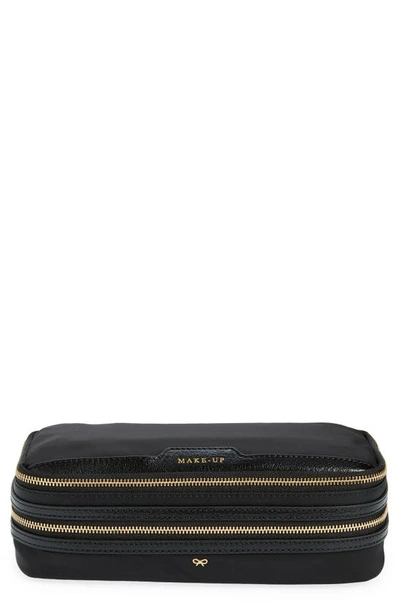 Shop Anya Hindmarch Make-up Recycled Nylon Cosmetics Zip Pouch In Black