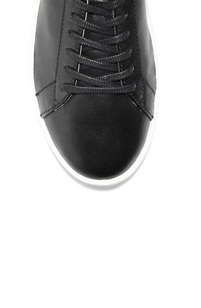 Cole Haan Grand Crosscourt Ii Leather Sneaker In Black Leather/ White