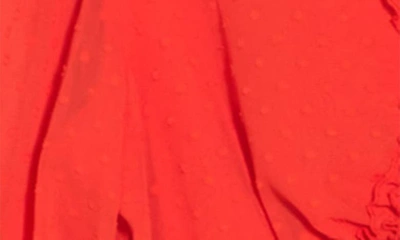 Nanette Lepore Madeline Clip Jacquard Long Sleeve Dress In Tangerine