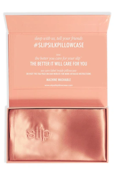 Shop Slip Pure Silk Pillowcase In Rose Gold