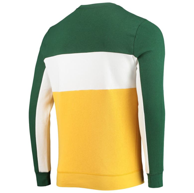 Shop Junk Food Green/gold Green Bay Packers Color Block Pullover Sweatshirt