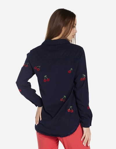 Lauren Moshi Sloane Crystal Cherries In Navy