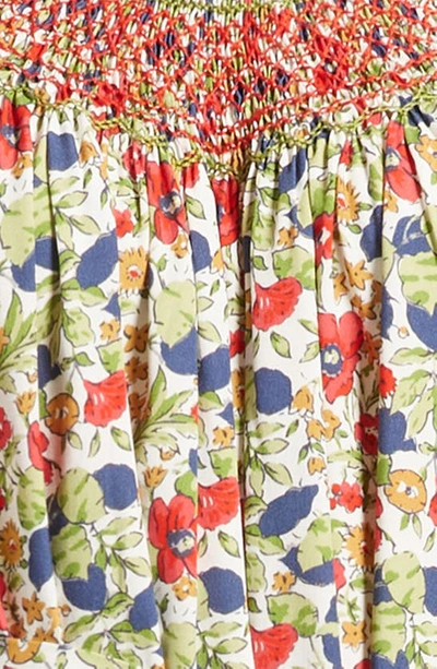 Shop Loretta Caponi Delfina Floral Belted Midi Dress In Poppies