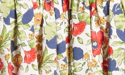 Shop Loretta Caponi Delfina Floral Belted Midi Dress In Poppies