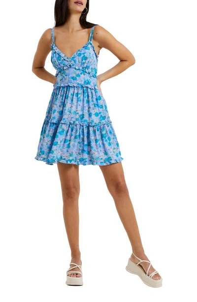 Shop French Connection Gretha Floral Ruffle Tiered Dress In Stillwater