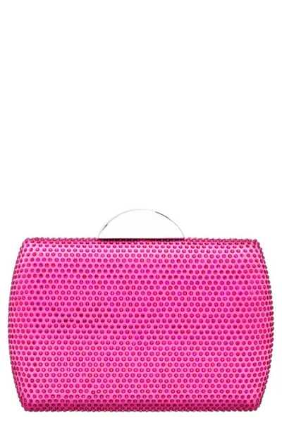 Shop Nina Pacey Crystal Minaudière In Ultra Pink
