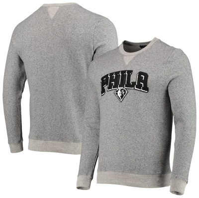 Shop Junk Food Heathered Gray Philadelphia 76ers Marled French Terry Pullover Sweatshirt In Heather Gray