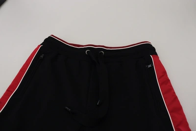 Shop Dolce & Gabbana Black Cotton Logo Sweatmen's Jogging Men's Pants