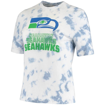 Shop Junk Food Royal Seattle Seahawks Team Spirit Tie-dye T-shirt