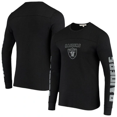 Shop Junk Food Black Las Vegas Raiders Heavyweight Thermal Long Sleeve T-shirt