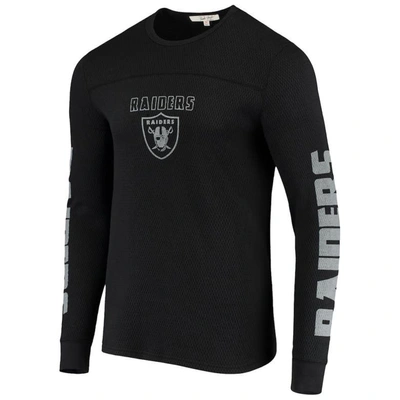 Shop Junk Food Black Las Vegas Raiders Heavyweight Thermal Long Sleeve T-shirt