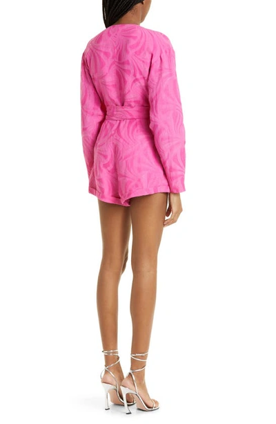 Shop Alexis Fabiano Long Sleeve Romper In Pink